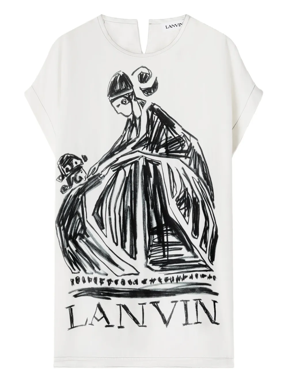 Lanvin T-shirt con stampa grafica - Bianco