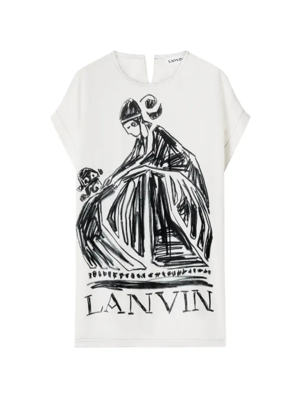 Lanvin Mother and Child T-shirt in White