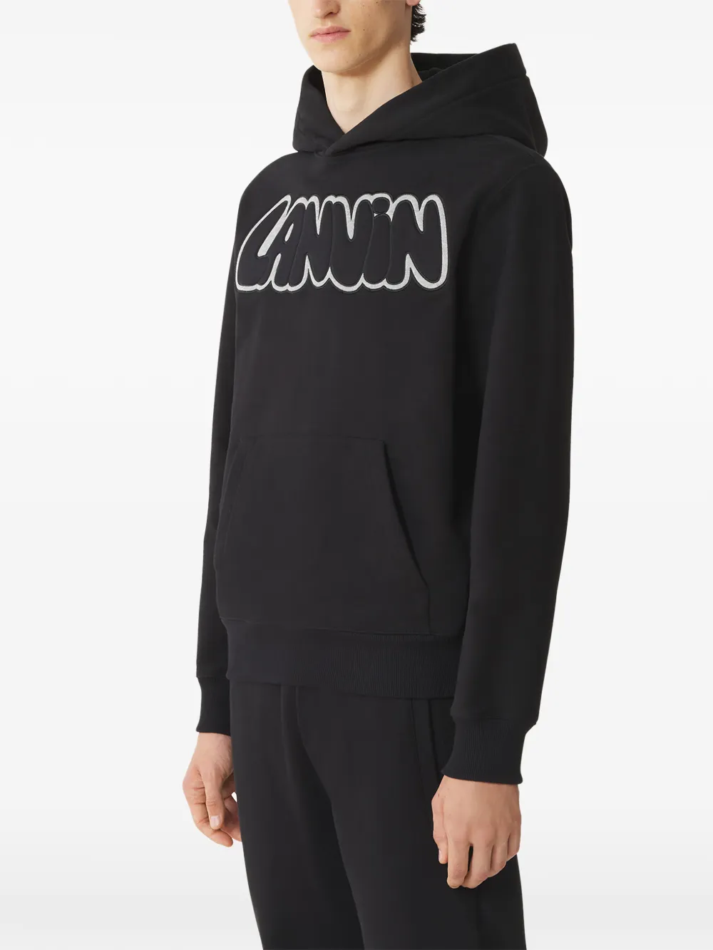 Lanvin Hoodie met logodetail Zwart
