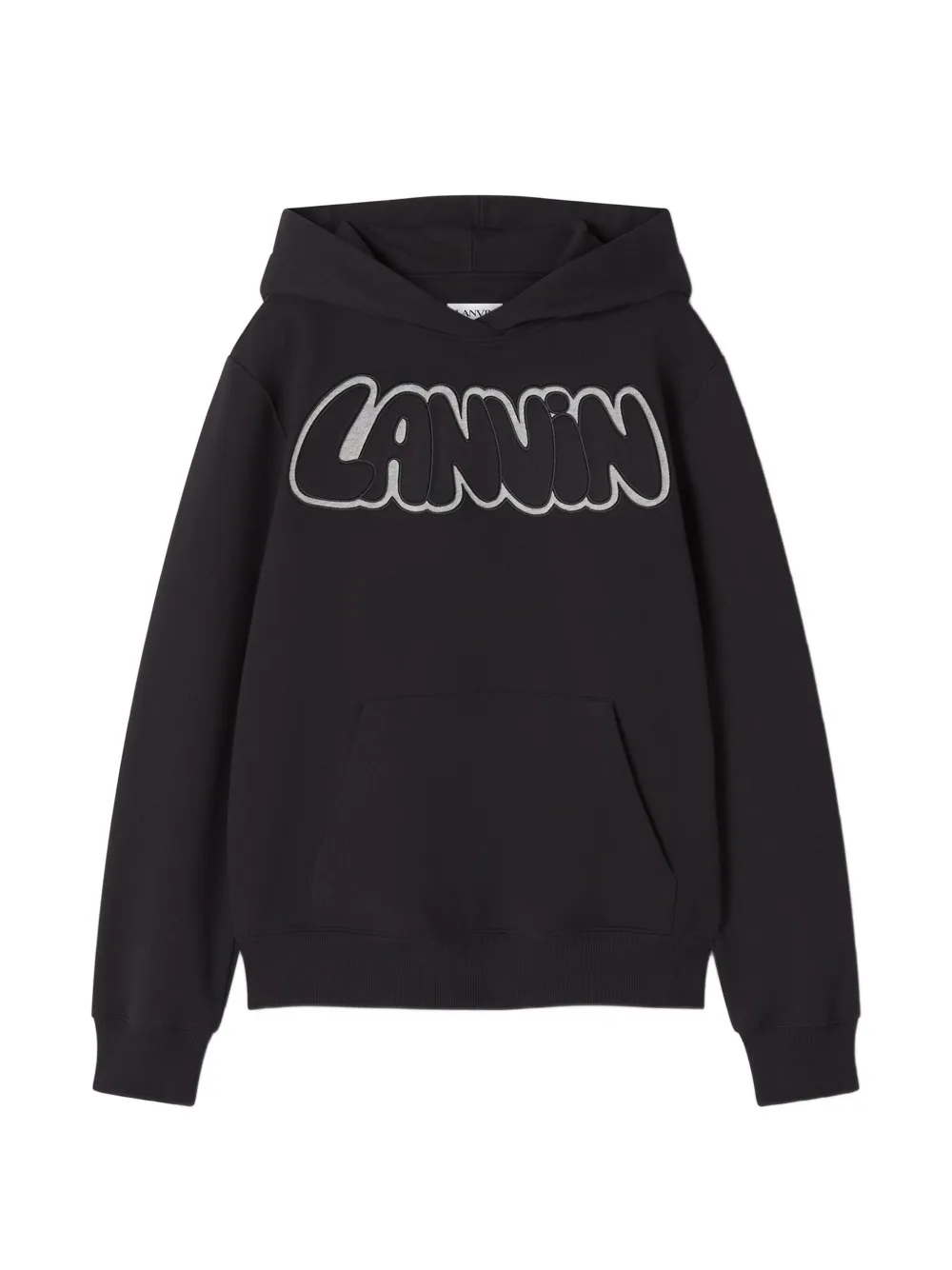 Lanvin Hoodie met logodetail Zwart
