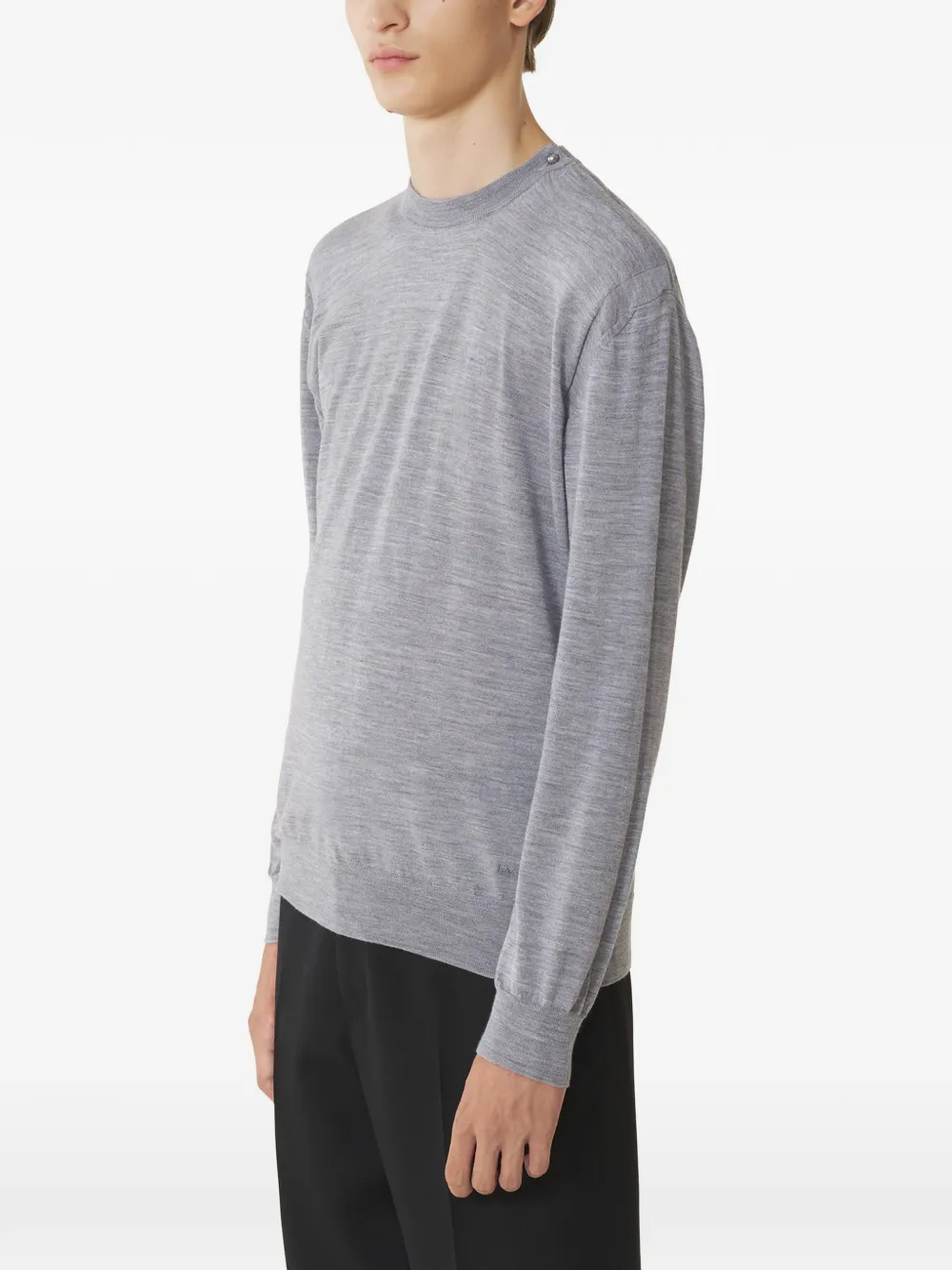  Lanvin Pull à Col Rond - Gris 
