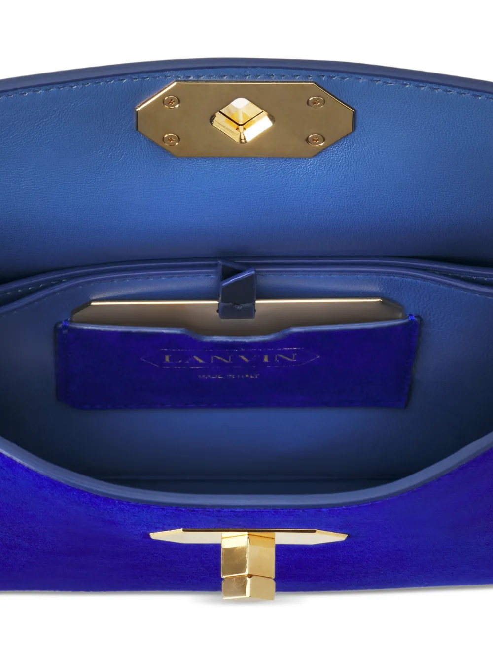 Lanvin Schoudertas met draaislot Blauw