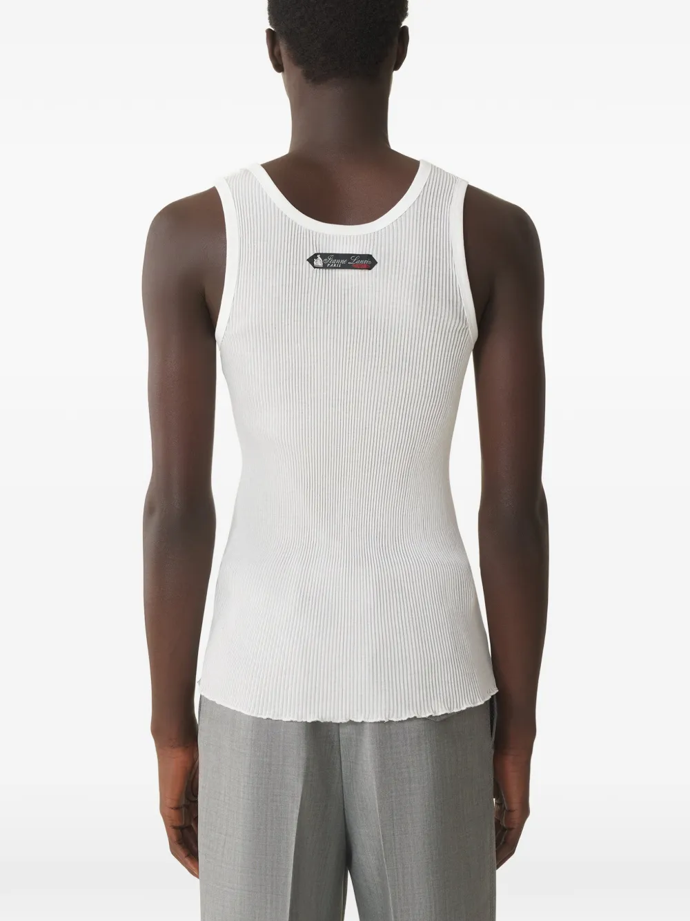 Lanvin Geplooide jersey tanktop Wit