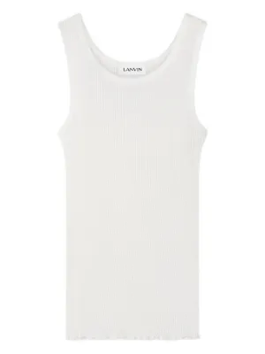 Chrome Hearts horseshoe-motif Ribbed Tank Top | White | FARFETCH