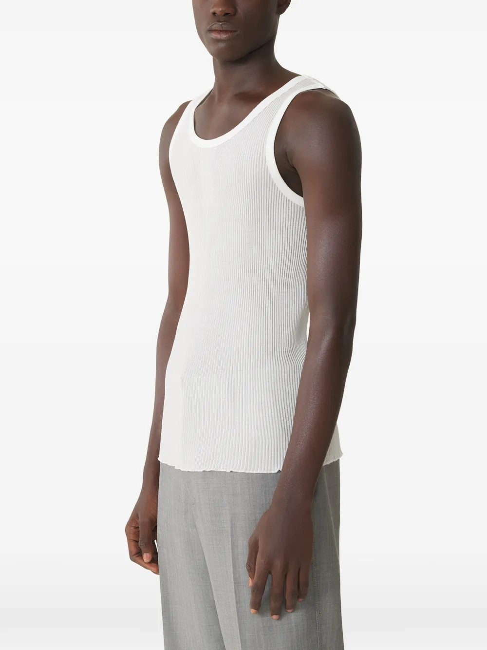 Lanvin Geplooide jersey tanktop Wit