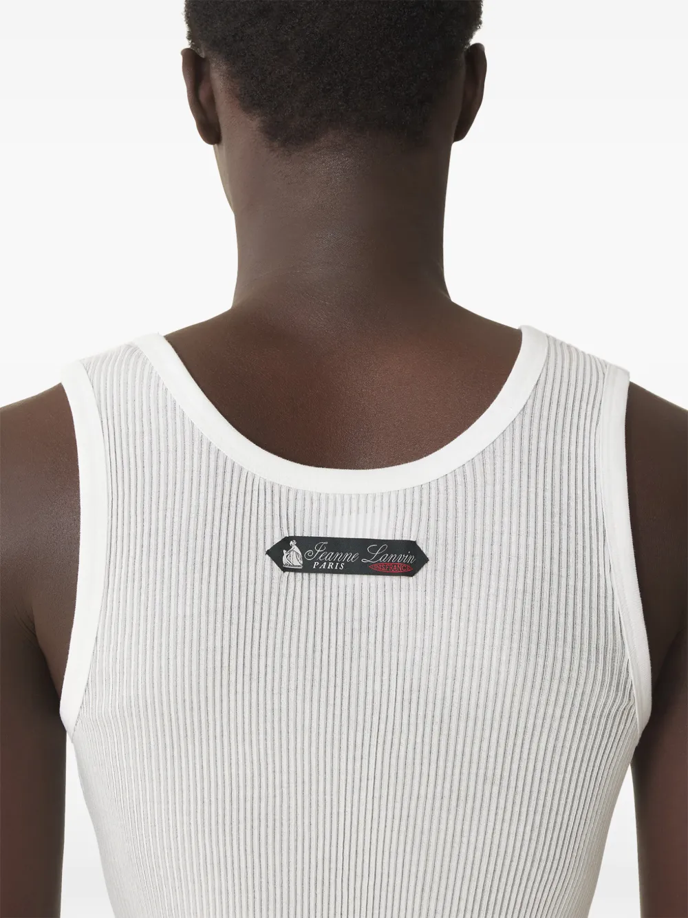 Lanvin Geplooide jersey tanktop Wit