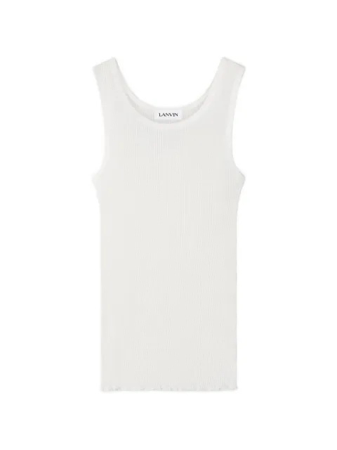 Lanvin pleated jersey tank top