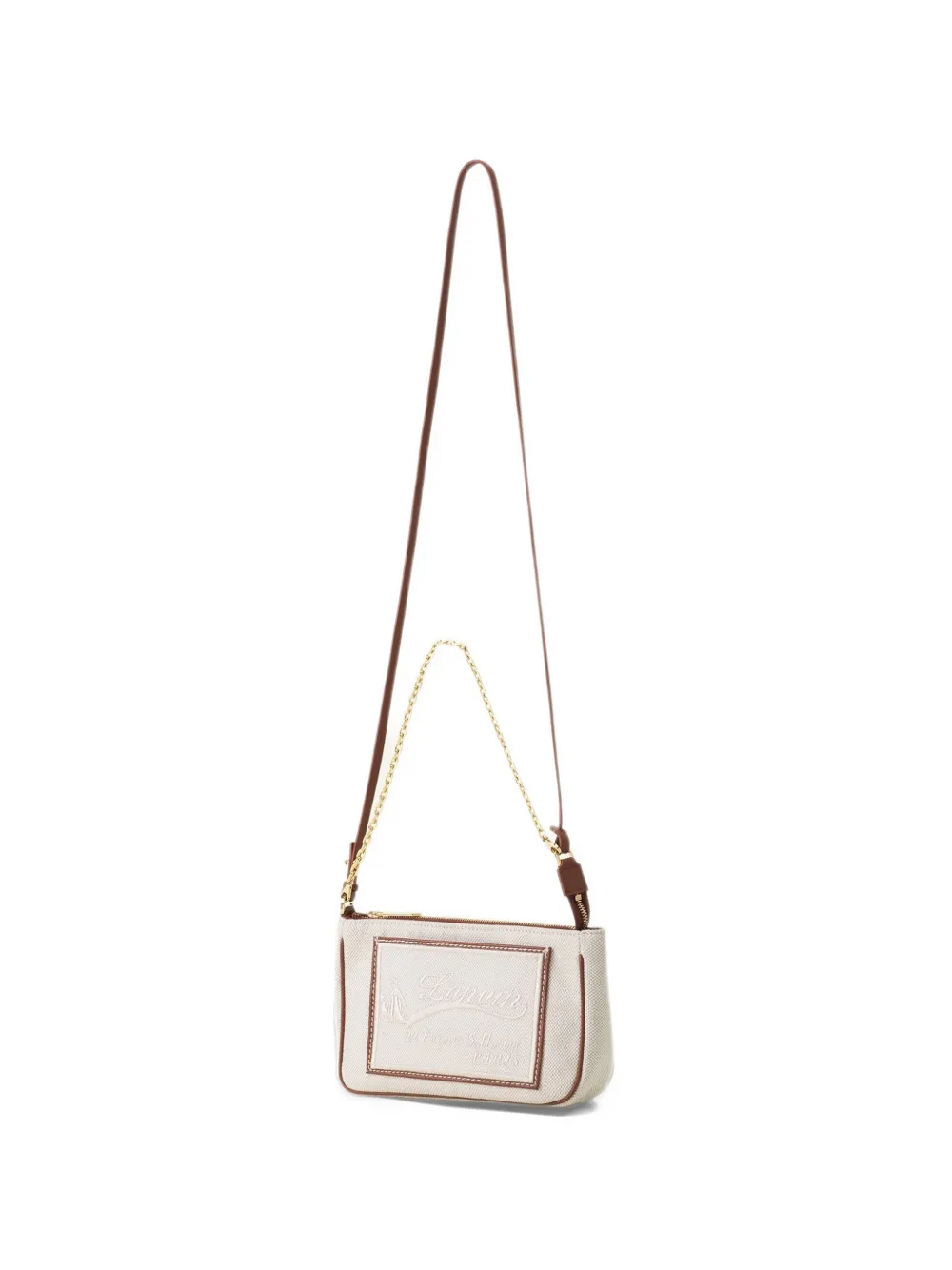 Lanvin Borsa a tracolla con ricamo - Toni neutri