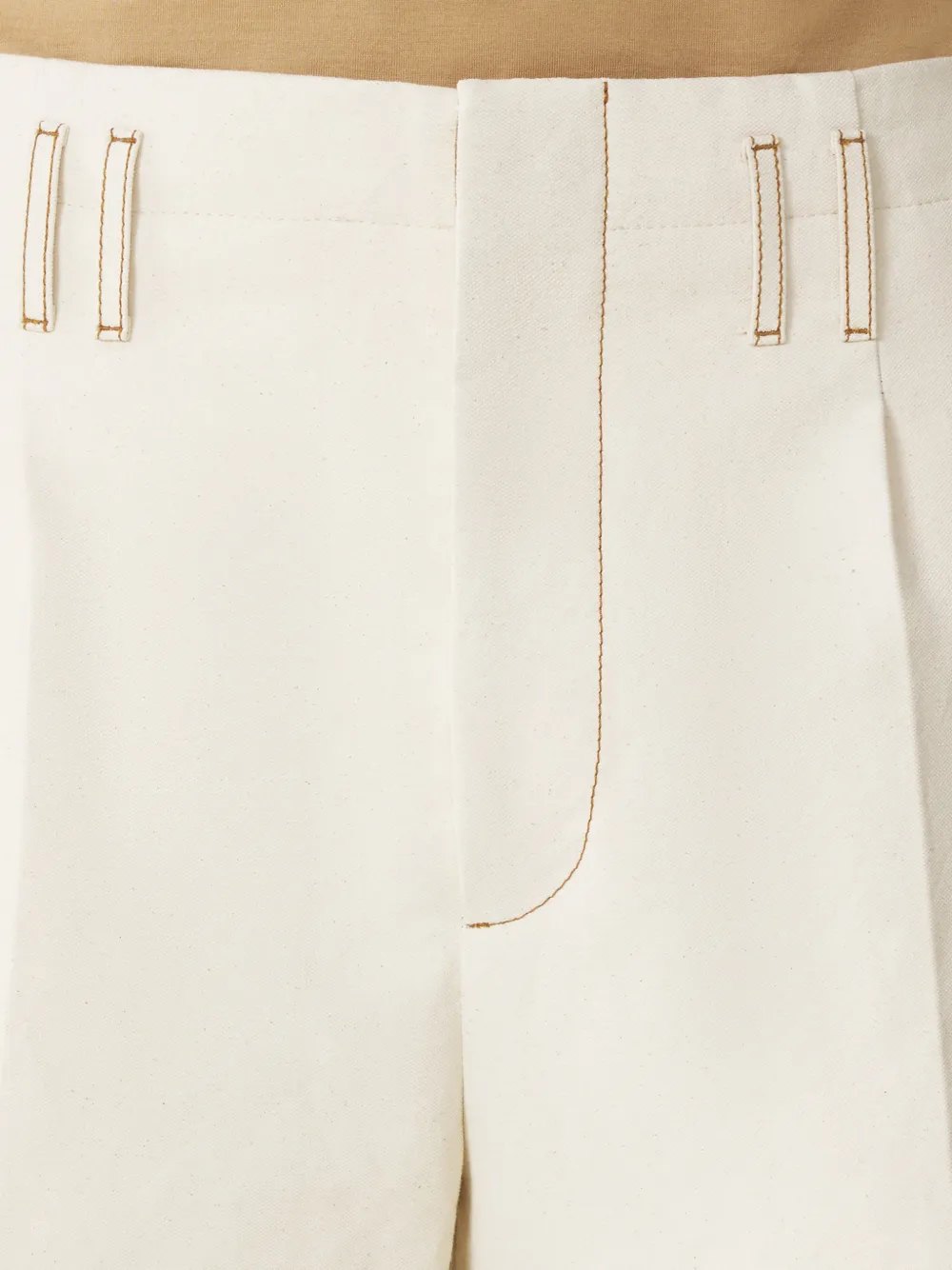 Lanvin Katoenen shorts met stiksel Beige