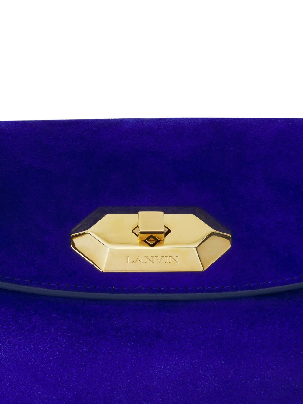 Lanvin Schoudertas met suède vlak Blauw