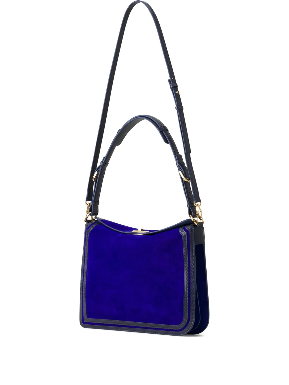 Lanvin Panelled Suede Shoulder Bag - Blue 