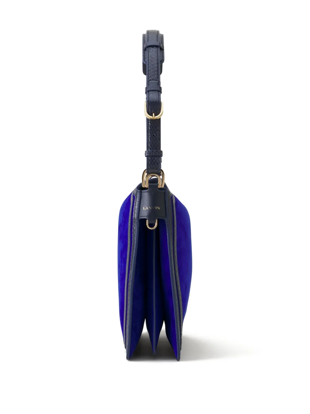 Lanvin Panelled Suede Shoulder Bag - Blue 