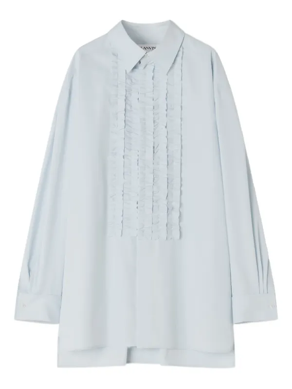 Lanvin Ruffled Shirt in Blue