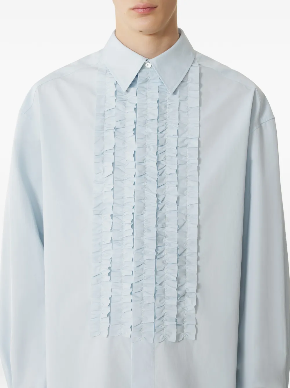 Lanvin Overhemd met ruches Blauw