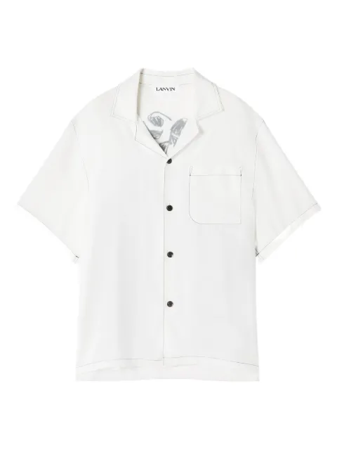 Lanvin chest-pocket back-graphic shirt