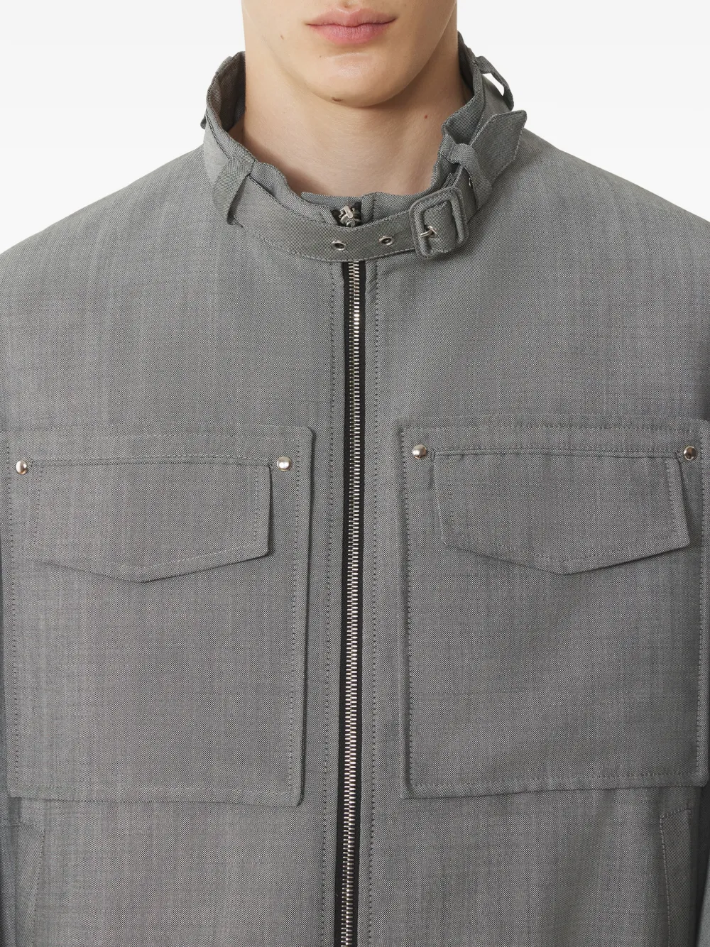 Lanvin Jack met borstzakken en rits Grijs