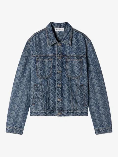 Lanvin monogram-jacquard denim jacket