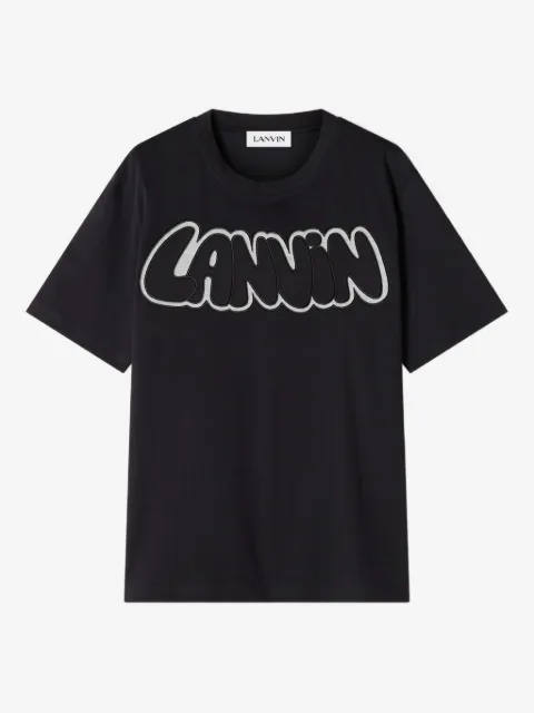 Lanvin T-shirt med logoapplikation