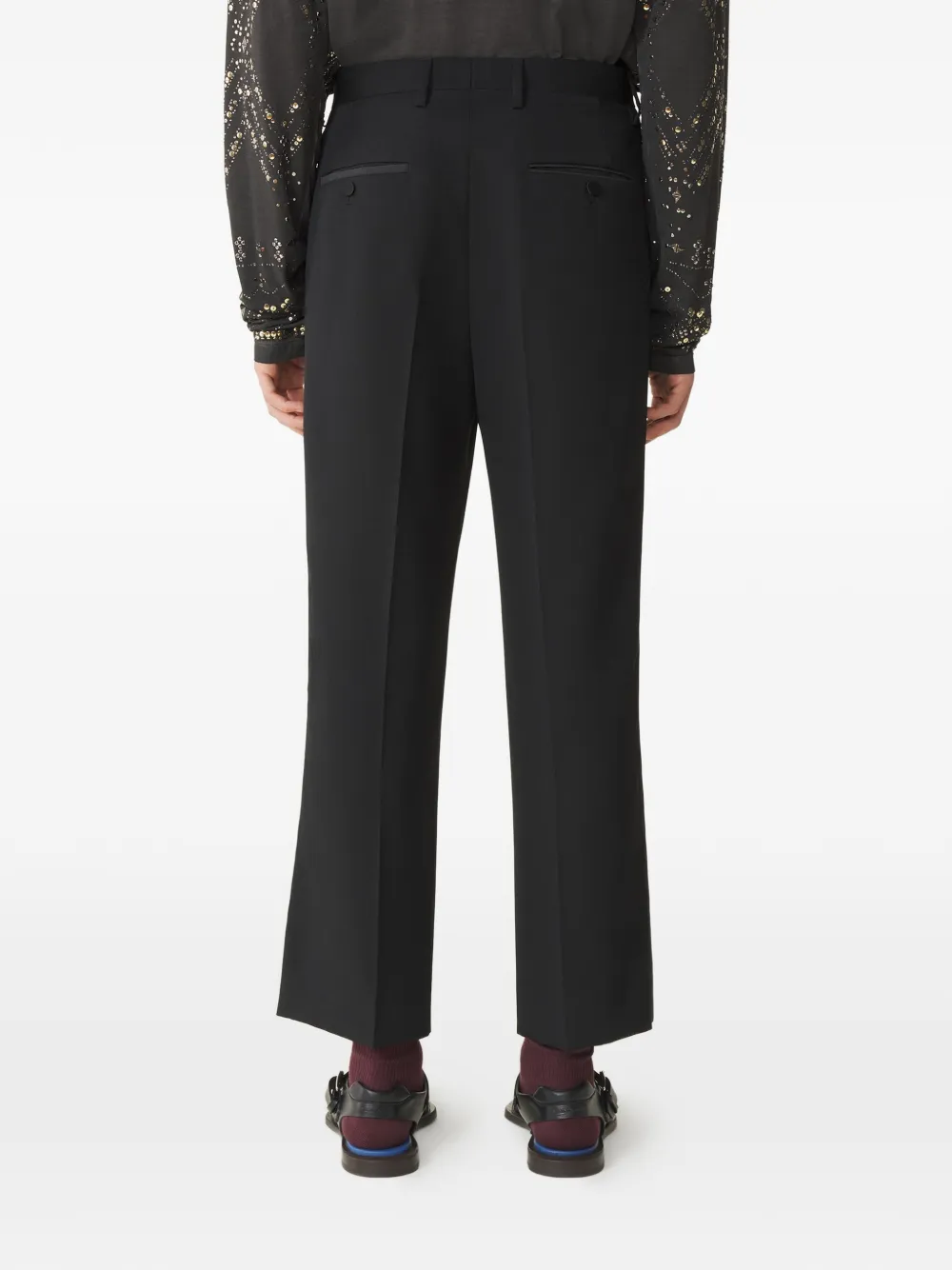  Lanvin Pleated Wool Trousers - Black 