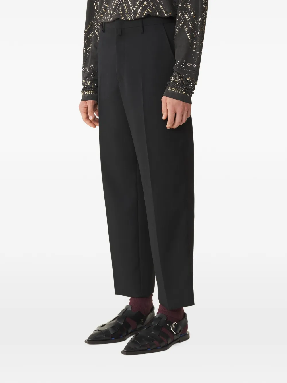 Lanvin Wollen plooibroek Zwart