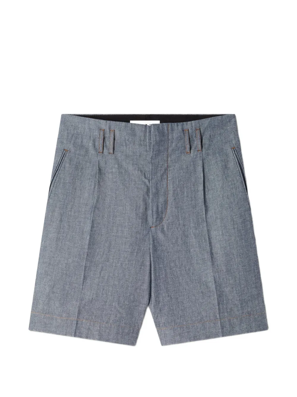 Lanvin Geplooide katoenen shorts Blauw