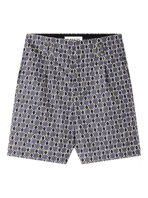 FENDI モノグラム シルクショートパンツ | ブルー | FARFETCH JP