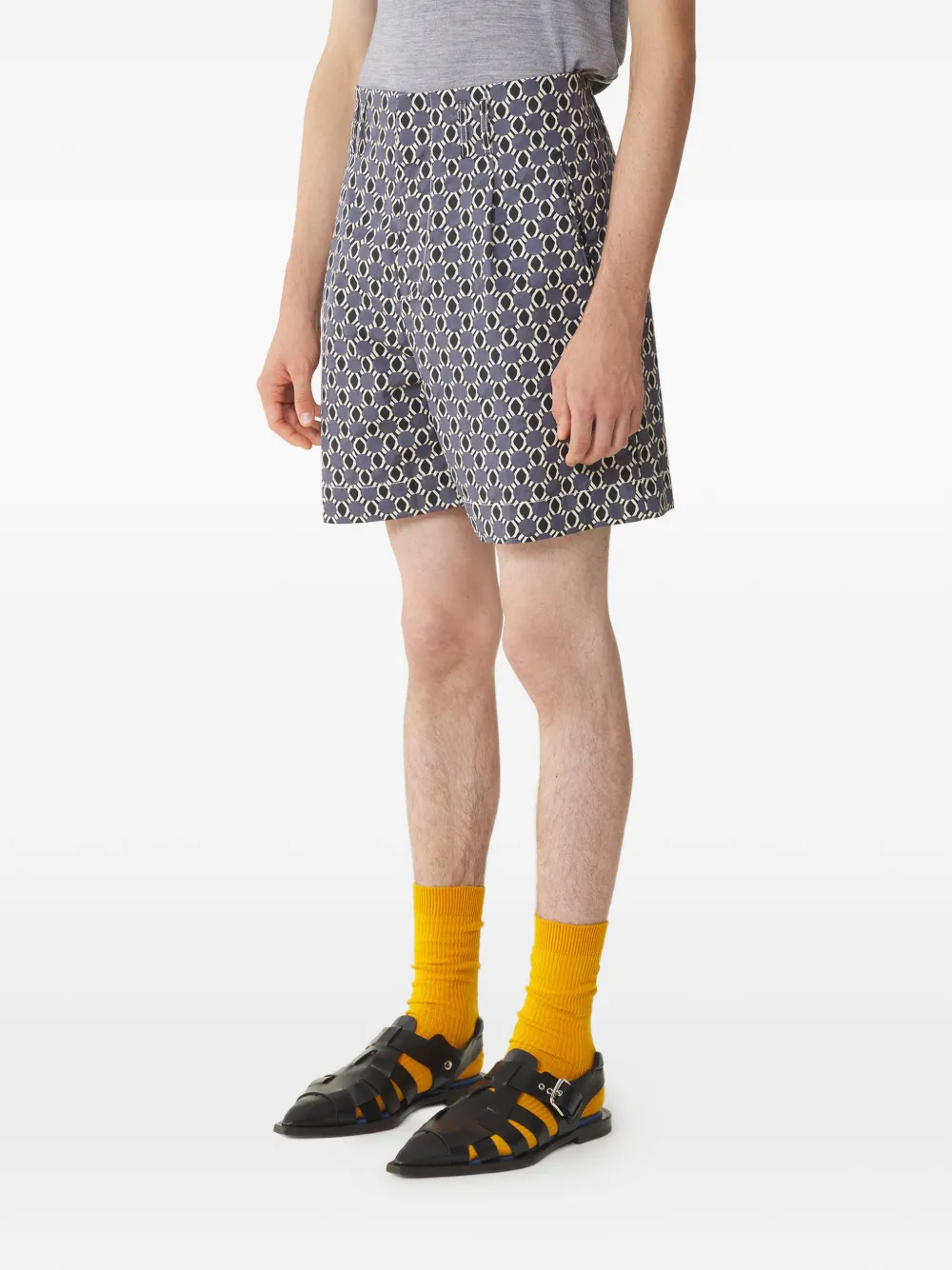 Lanvin Shorts met patroon Blauw