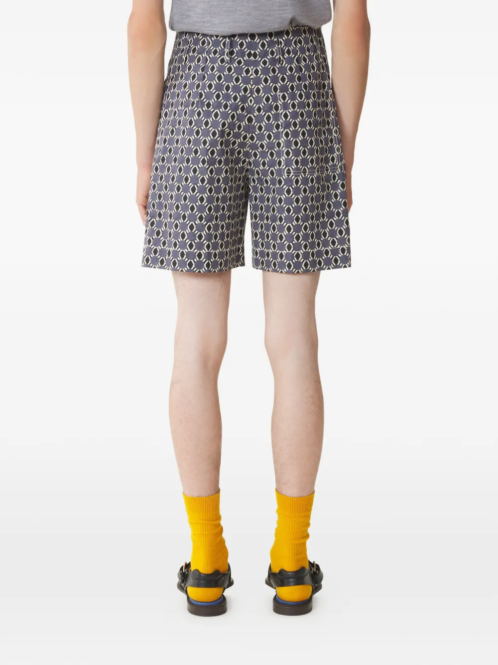 Lanvin Shorts met patroon Blauw