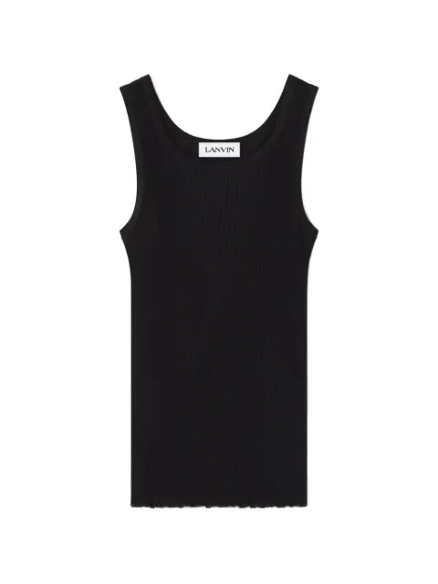 Lanvin pleated jersey tank top