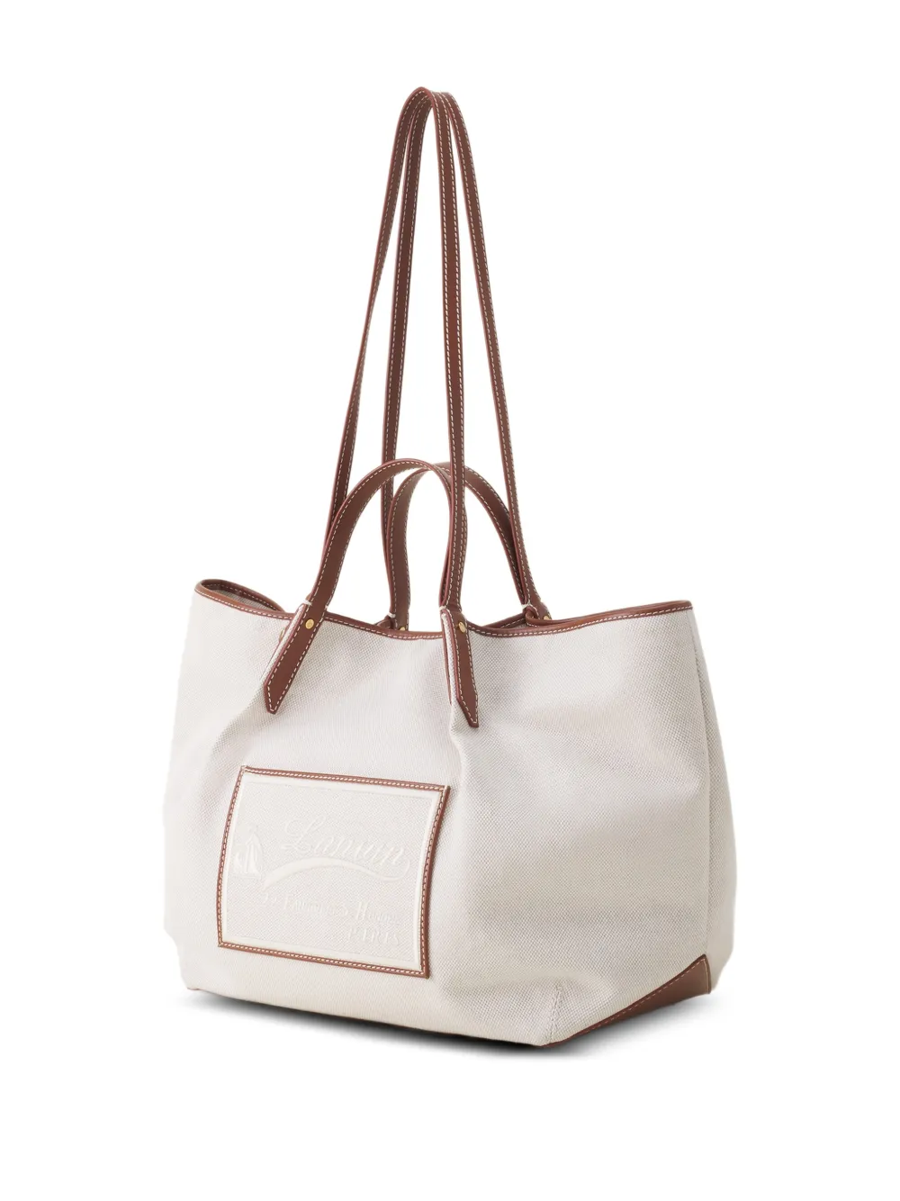  Lanvin Panelled Tote Bag - Neutrals 
