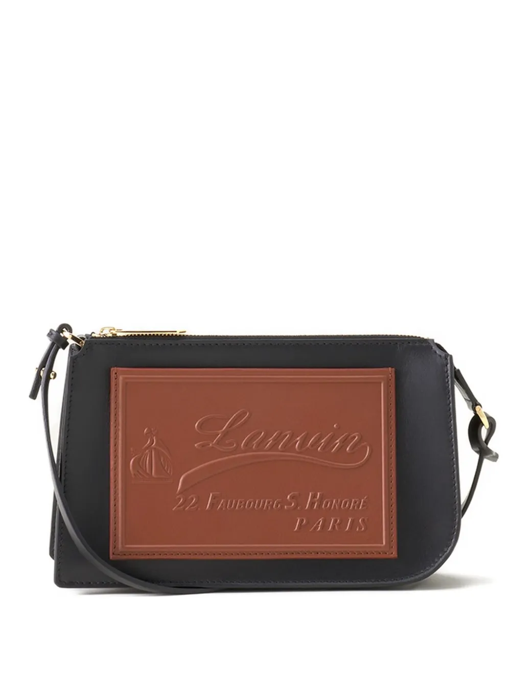 Lanvin Borsa a tracolla con placca logo - Nero
