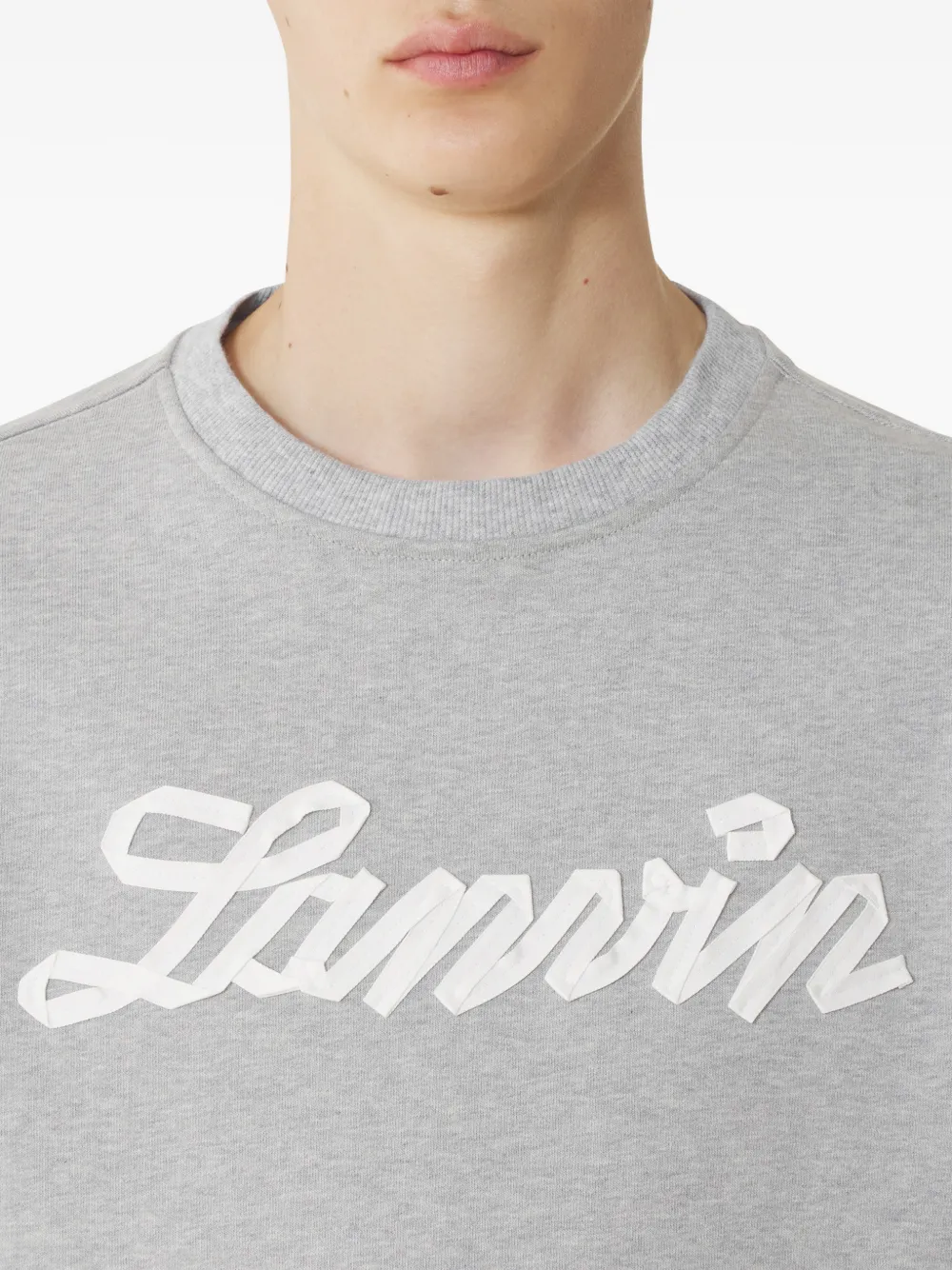Lanvin Sweater met logodetail Grijs
