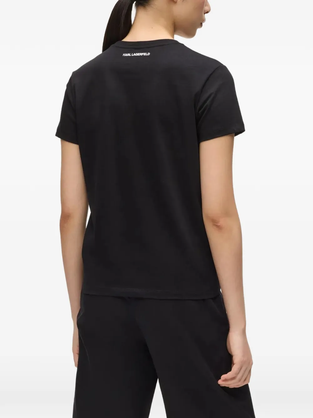 Karl Lagerfeld RSG T-shirt met glitter Zwart