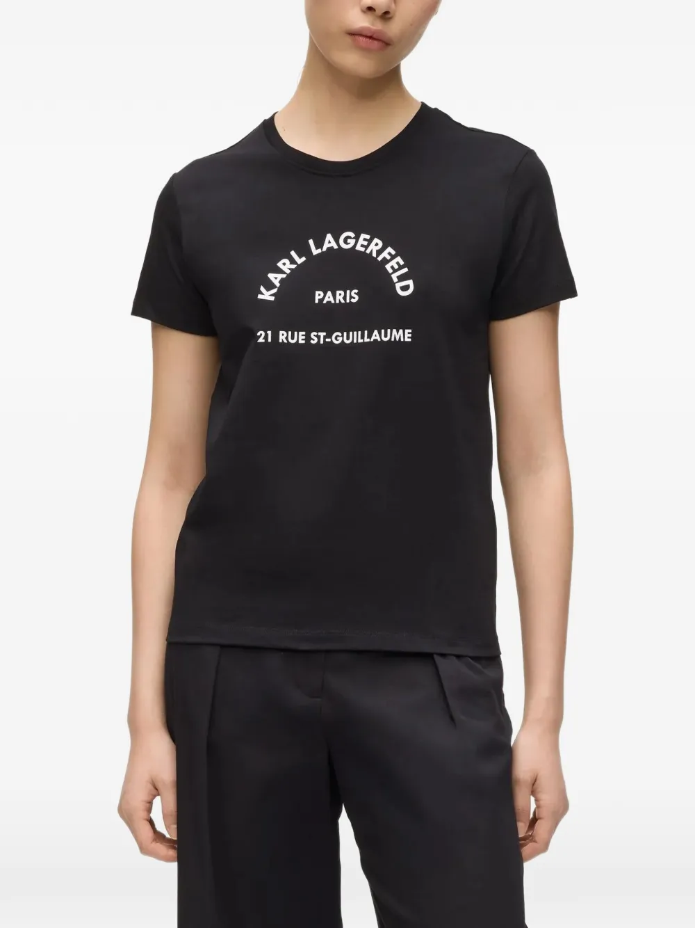 Karl Lagerfeld RSG T-shirt met glitter Zwart