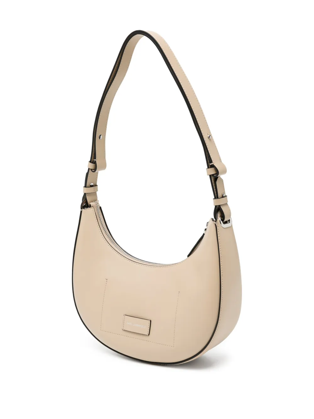  Karl Lagerfeld K Circle Moon Shoulder Bag - Neutrals 