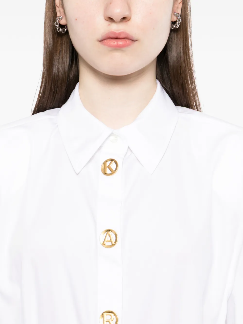 Karl Lagerfeld Blousejurk met ceintuur Wit