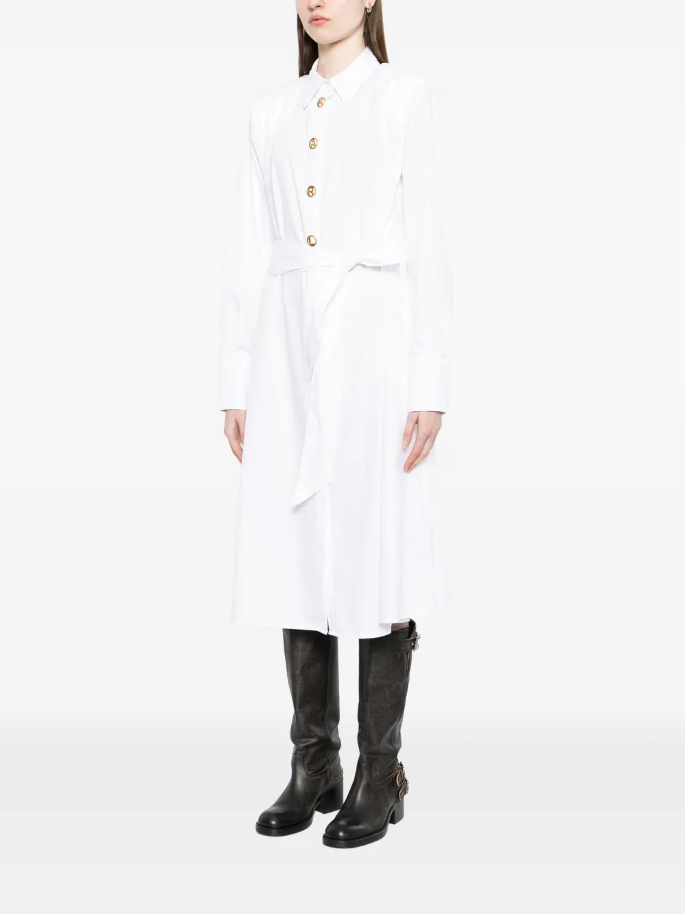 Karl Lagerfeld Blousejurk met ceintuur Wit