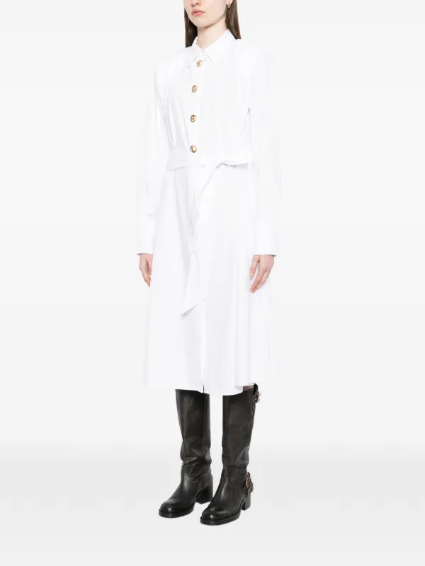 Karl Lagerfeld Poplin Midi Shirt Dress - White
