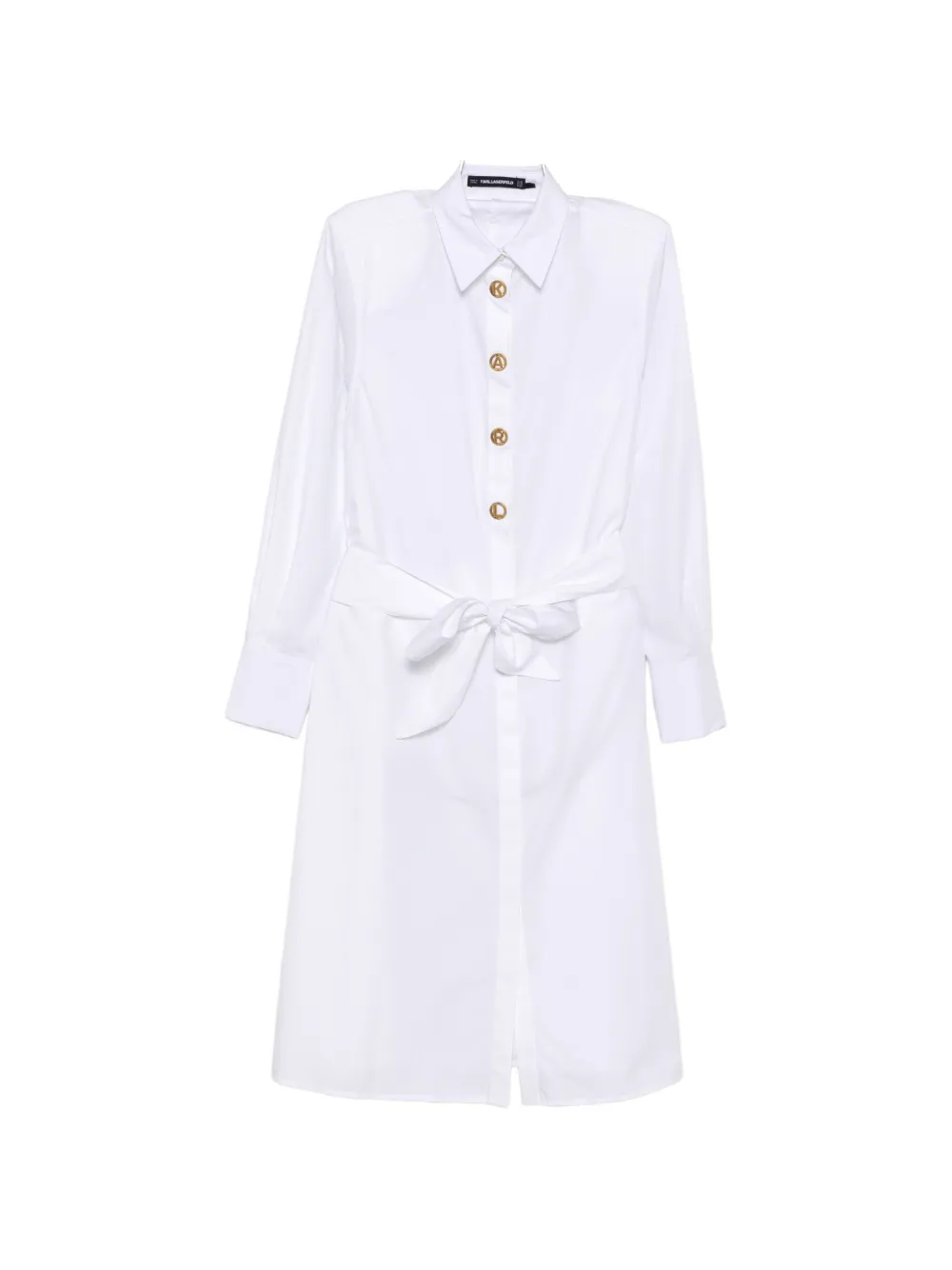 Karl Lagerfeld belted shirt dress - Bianco
