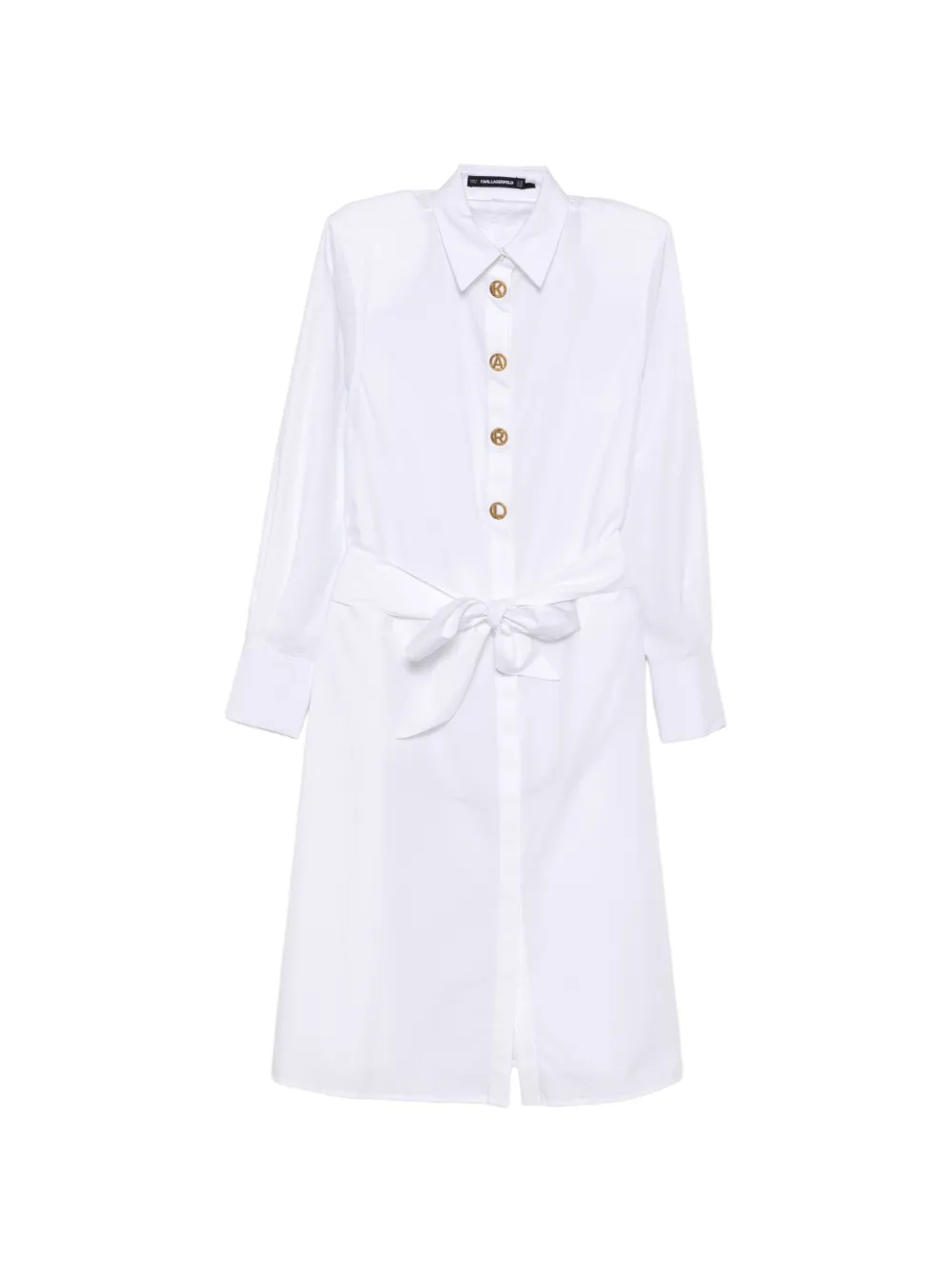 Karl Lagerfeld belted shirt dress - Bianco