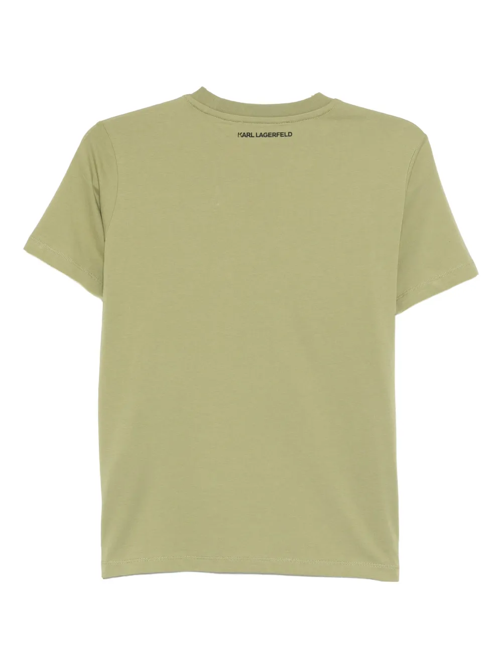 Karl Lagerfeld T-shirt met stras en ronde hals Groen