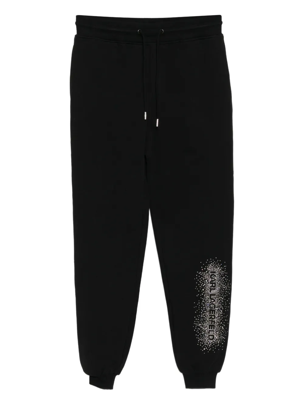 Karl Lagerfeld logo rhinestone-embellished sweatpants - Schwarz