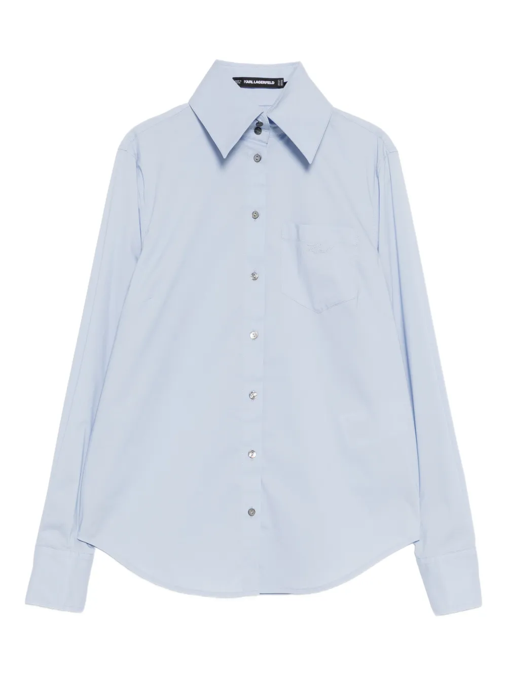 Karl Lagerfeld poplin long-sleeve shirt - Blue