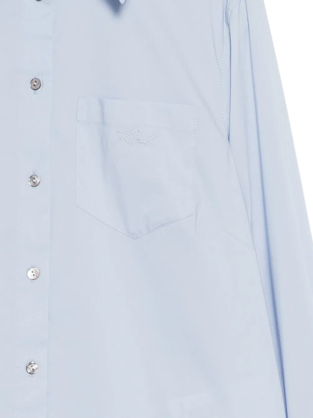  Karl Lagerfeld Poplin Long-sleeve Shirt - Blue 