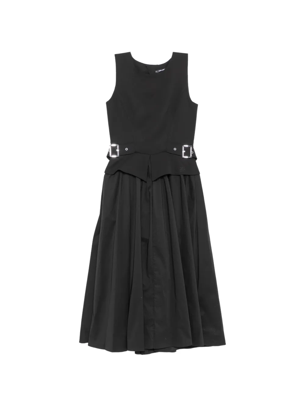 Karl Lagerfeld belt-detail midi dress - Nero