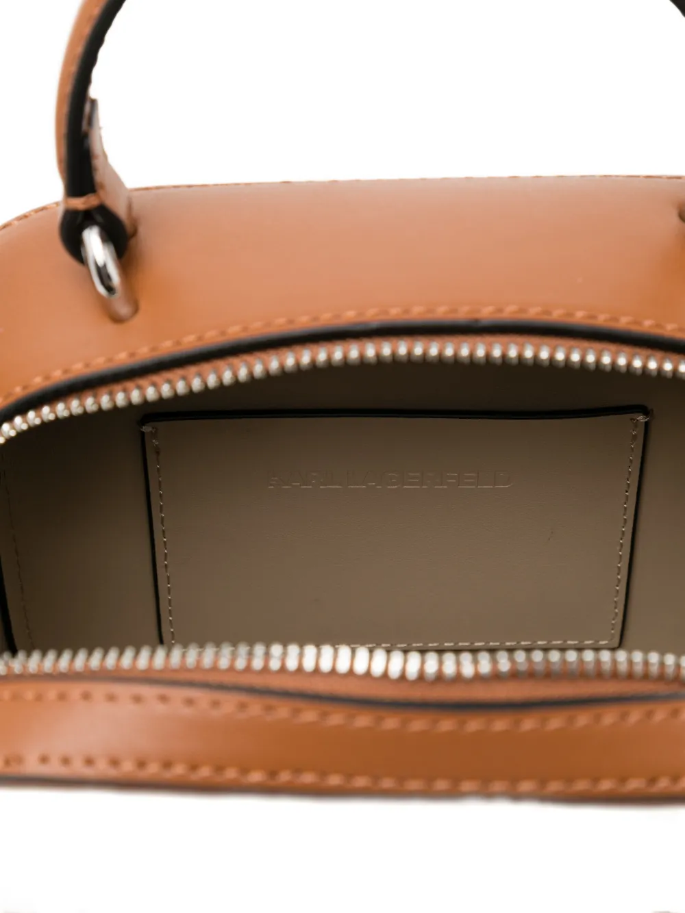 Karl Lagerfeld K Circle geperforeerde mini-tas Bruin