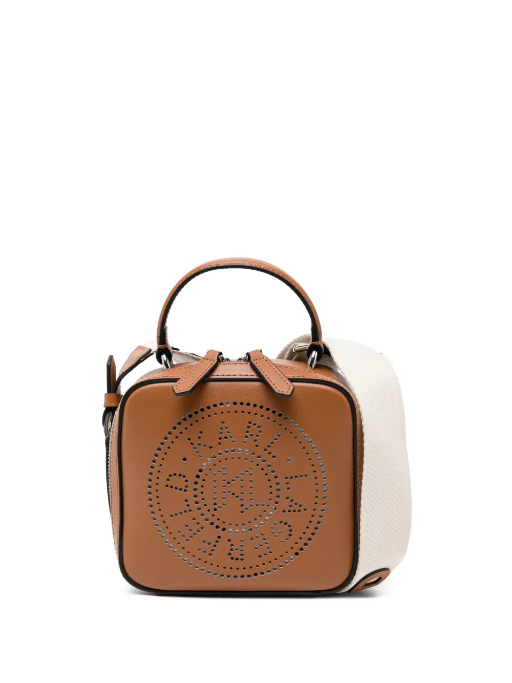 Karl Lagerfeld K/Circle perforated mini bag - Braun