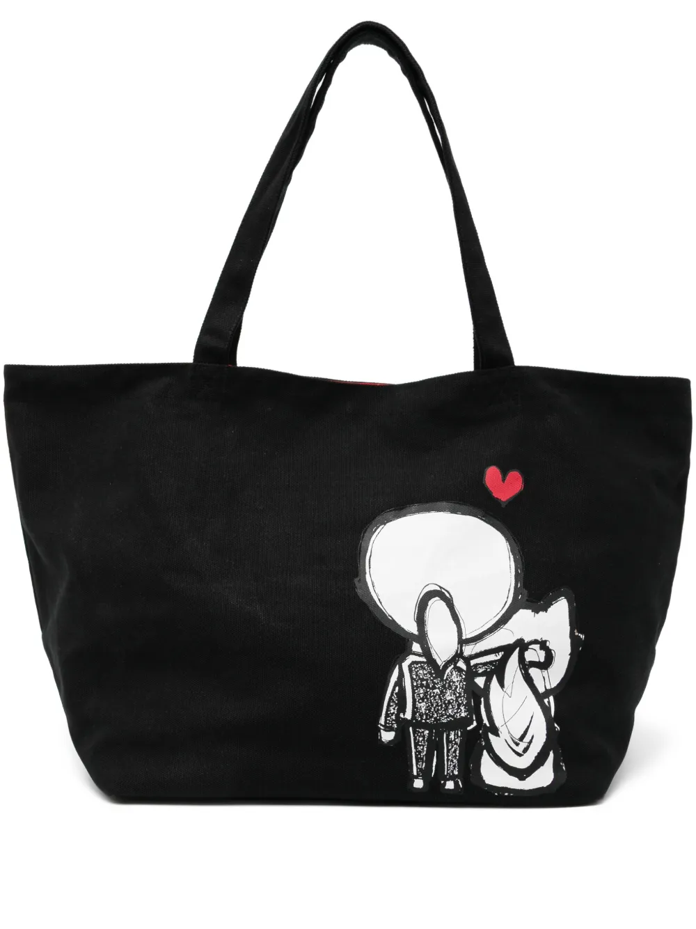 Karl Lagerfeld Ikon heart-print tote bag - Nero