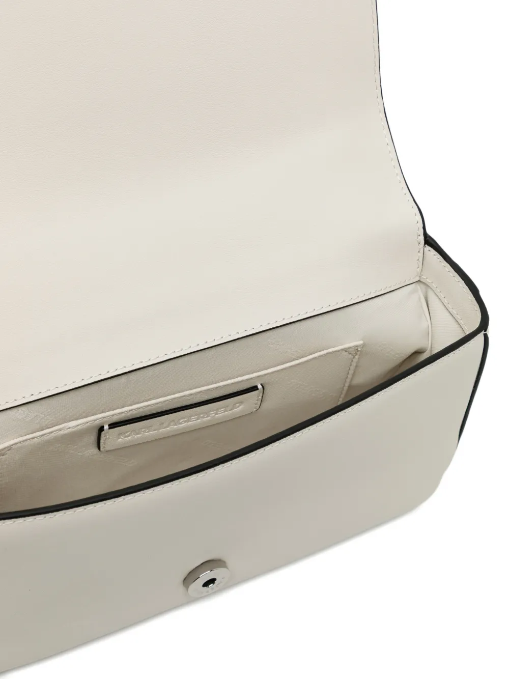 Karl Lagerfeld Signature crossbodytas met ketting Wit