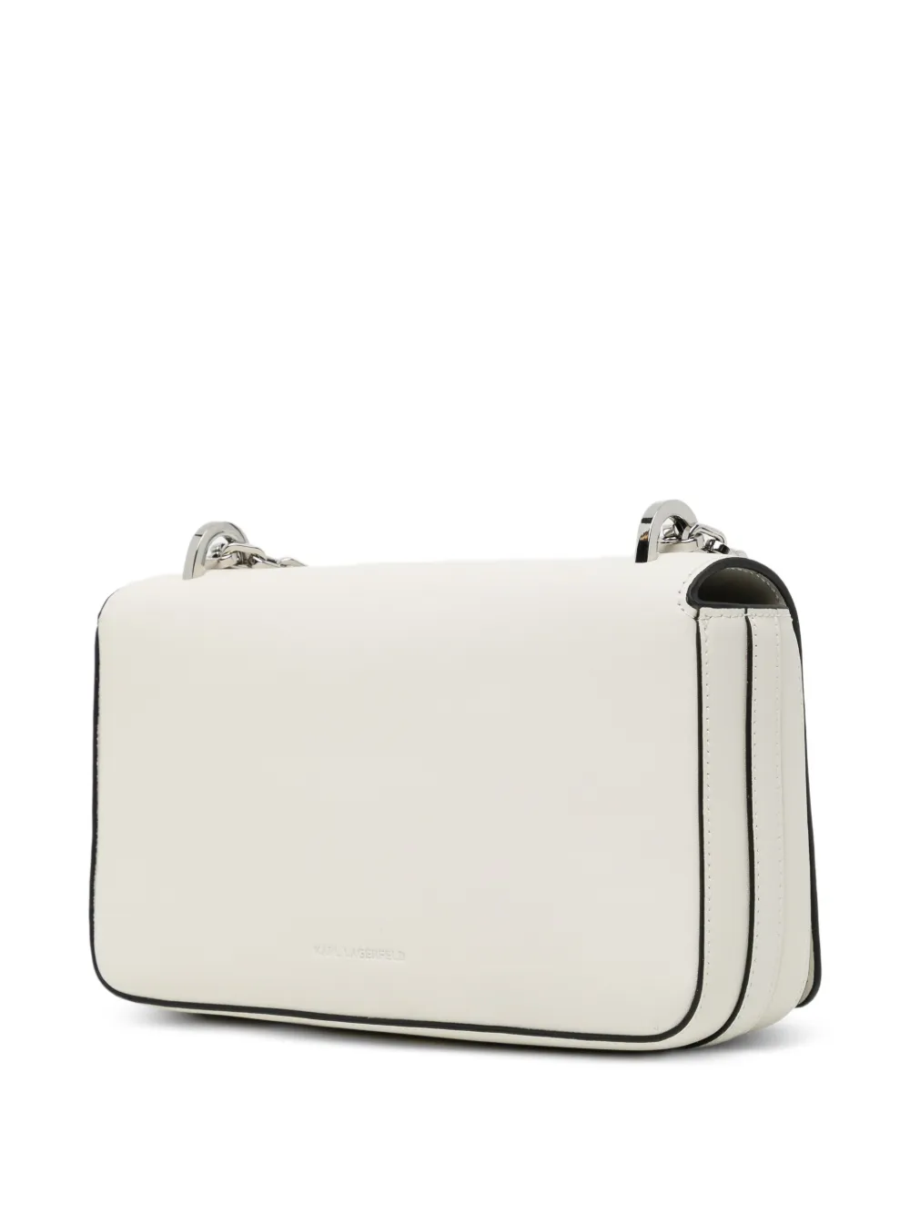 Karl Lagerfeld Signature crossbodytas met ketting Wit